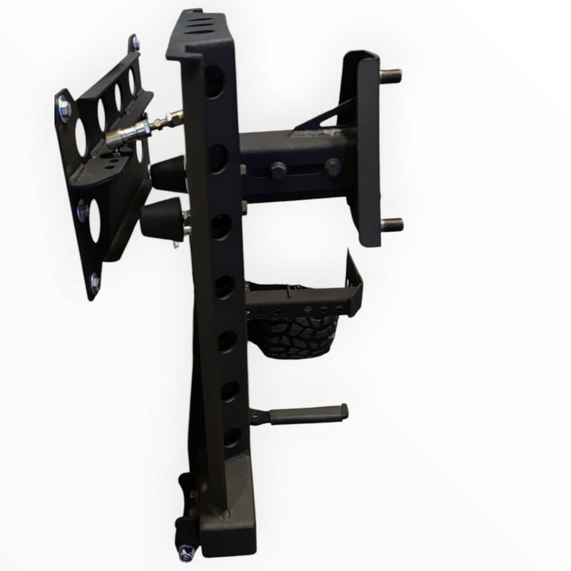 Load image into Gallery viewer, Defender spare wheel carrier adjustable and decouplable including bumpers
